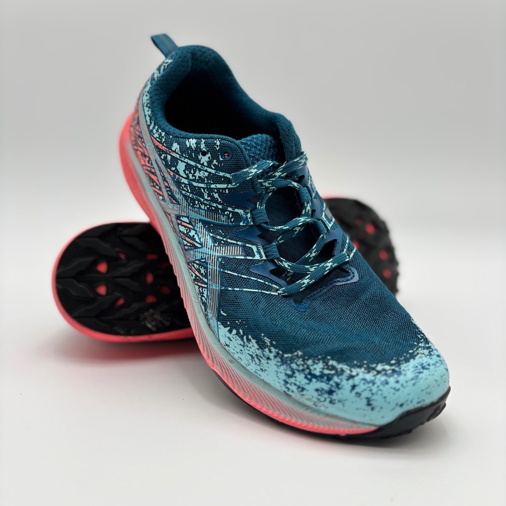 ASICS Fuji Lite 2 Women Trail Running  Blue Pink Performance Shoe Size 11